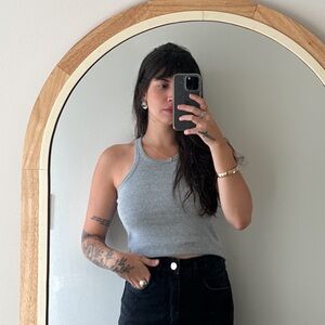 Gray Women's Tank Top made in Brazil